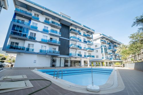 Furnished 1+1 Apartment with View in Exodus Park Residence Oba